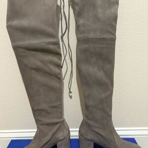 Stuart Weitzman Taupe Over-the-Knee Boots